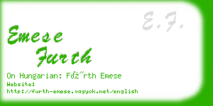 emese furth business card